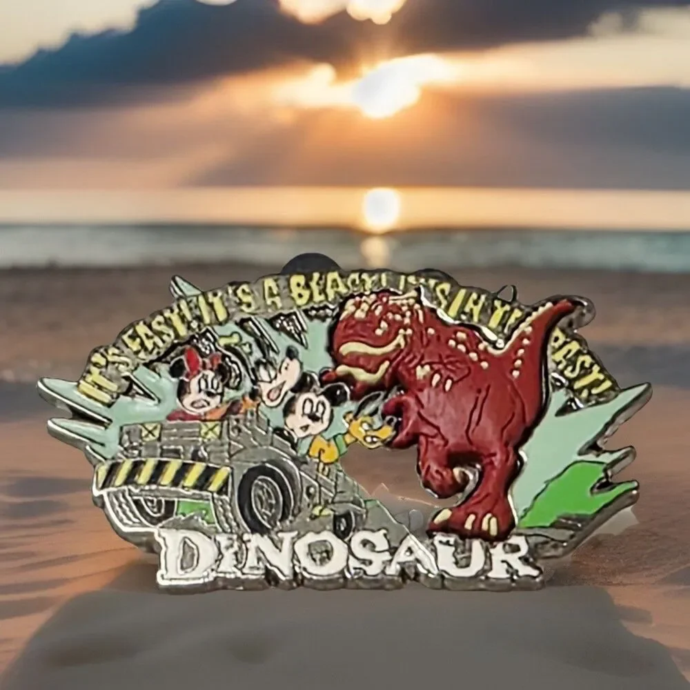 Mickey and Friends Carnotaurus Chase Dinosaur Dinsey Trading Pin 2008 EUC RARE - Picture 1 of 7